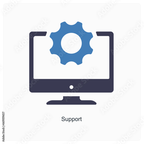 support and service icon concept
