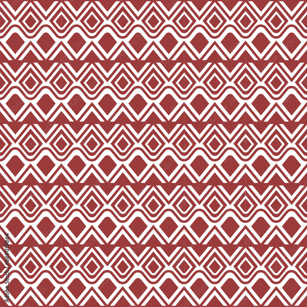 Pattern brown texture ethnic tradition seamless repeating geometric background. Striped hexagonal traditional grid. Linear graphic design ethnic design pattern with distressed woven texture and effect
