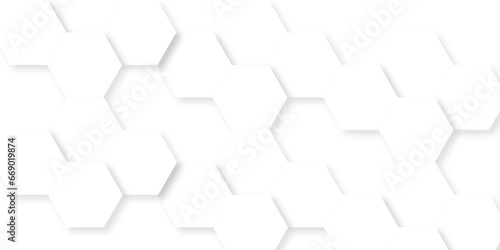 Abstract background with hexagon, modern abstract vector polygonal pattern. Futuristic abstract honeycomb technology white background. Luxury white hexagon pattern.