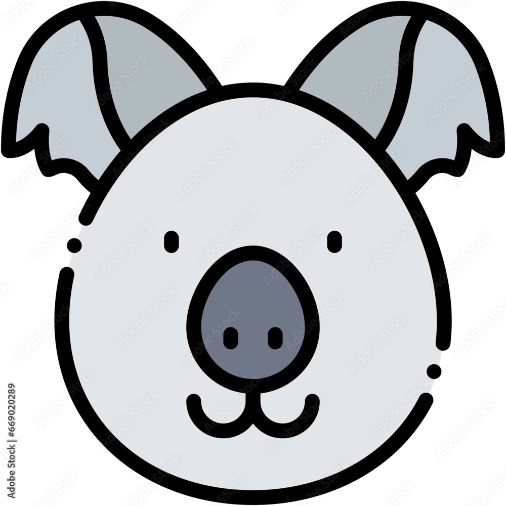 Obraz premium Vector Icon Koala, Mammal, Animal, Wildlife, Animal Kingdom, Zoo