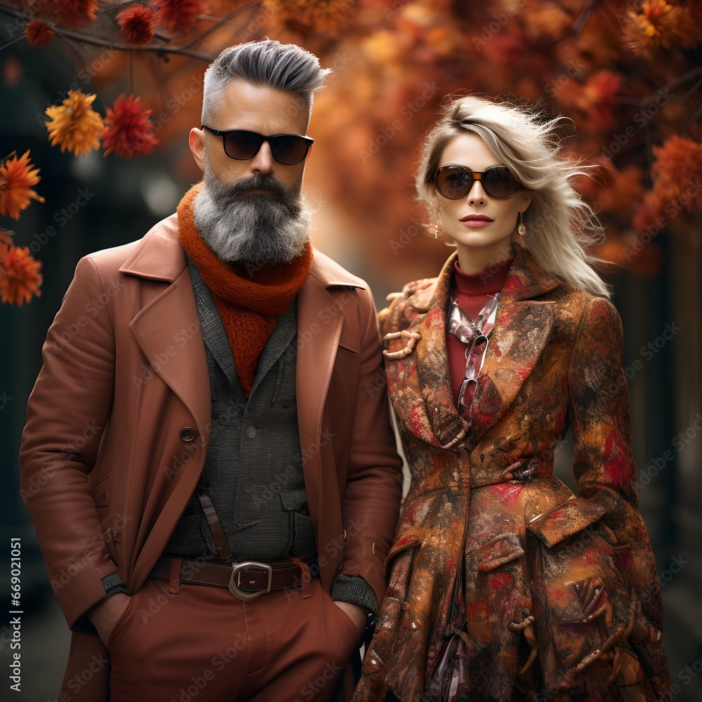 Man and Woman Autumn Fashion, Autumn Fashion, Fall Fashion, Autumn Clothes, Fall Clothes, Generative AI