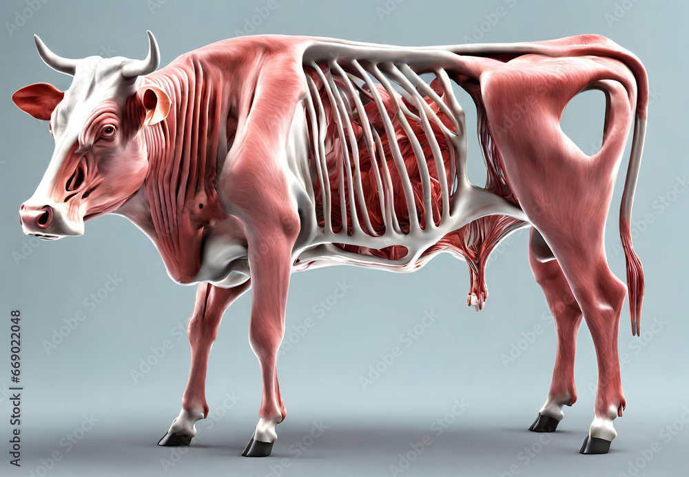 Dairy Cow Anatomy Detailed Cow Internal Organs Bovine Anatomy Diagram Cow Body Structure
