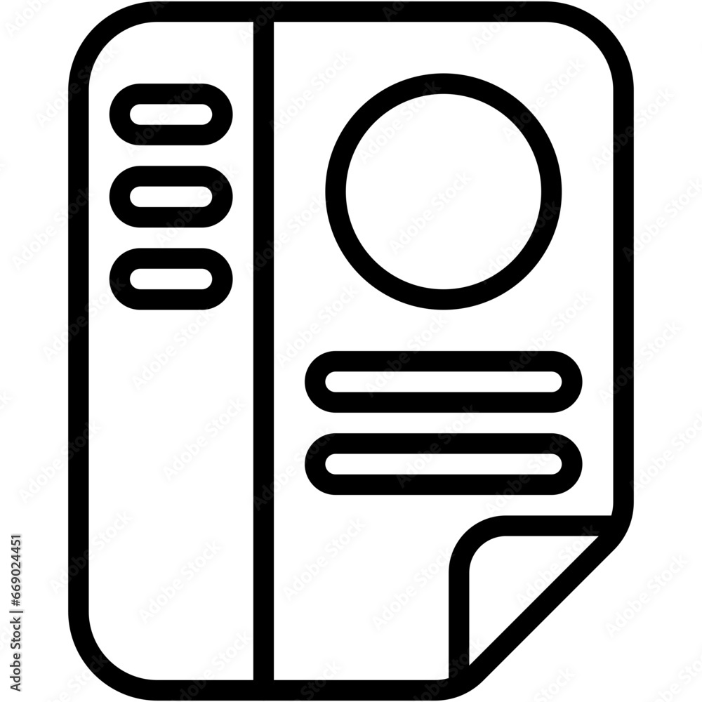 Vector Icon CV, Curriculum Vitae, Resume, Curriculum, Portfolio, Document Vector Icon CV, Curriculum Vitae, Resume, Curriculum, Portfolio, Document