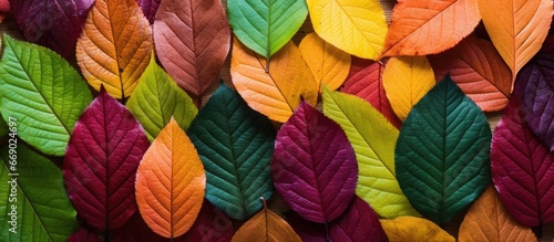 Vibrant leaves with diverse textures