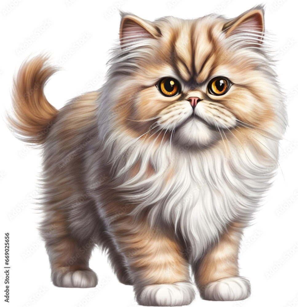 A sketch of a Persian cat. A sketch of a Persian cat.