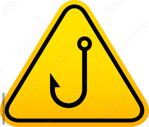 Phishing alert warning sign