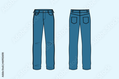 Side Zipper Denim Pant