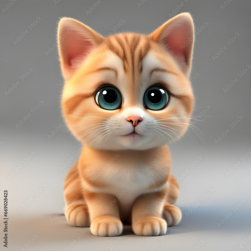3d cute baby cat 3d cute baby cat