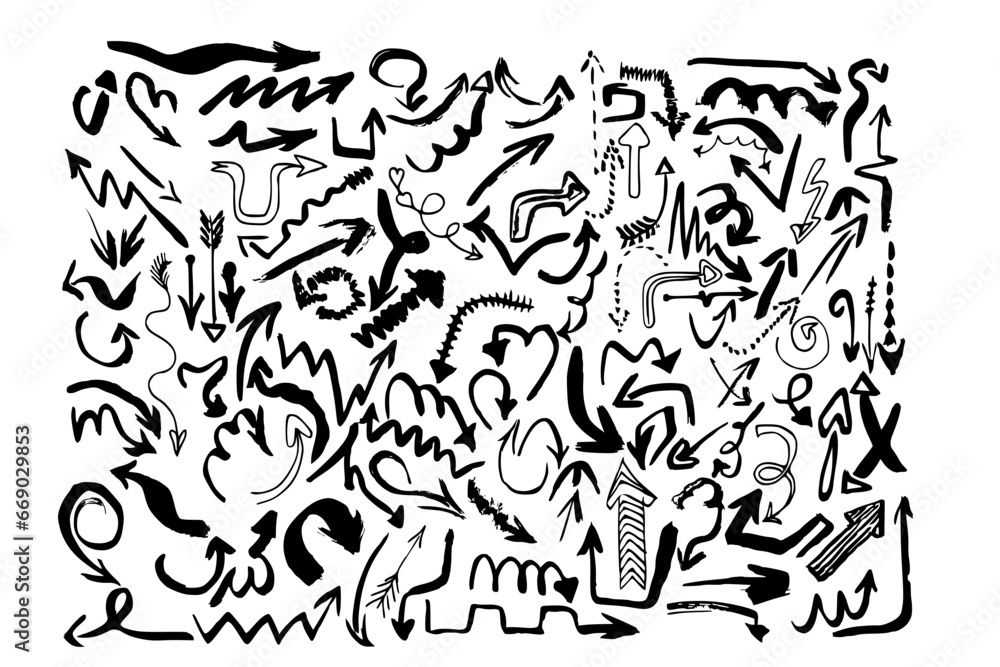 Big Vector set of grungy graphic elements, hand drawn fleshes Big Vector set of grungy graphic elements, hand drawn fleshes