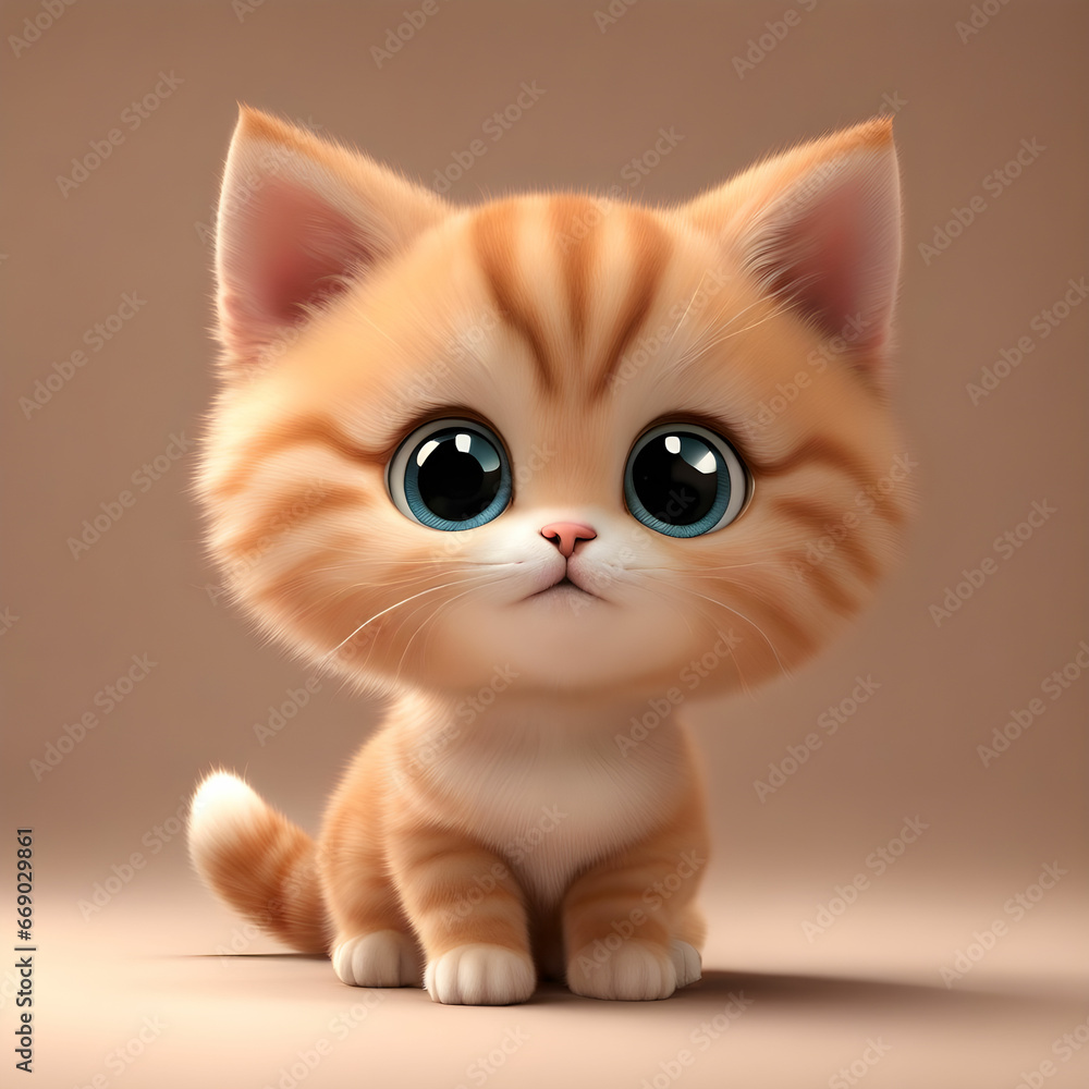 3d cute baby cat 3d cute baby cat