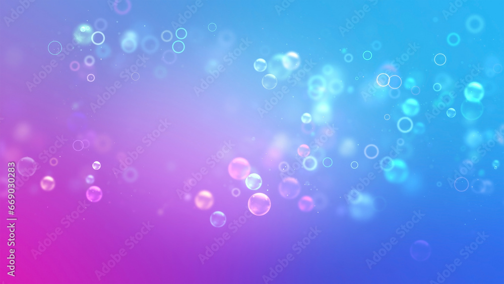 Beautiful soft colorful gradient bubble abstract wave background
