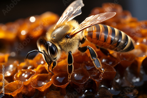 bees are sucking honey © robi