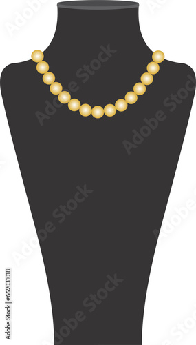 Gold bead necklace 2023102826