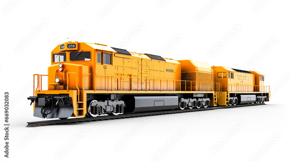 Freight train. isolated object