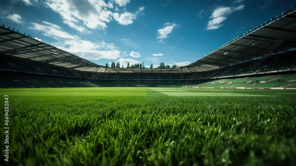 Fototapeta premium the ground in a green grass