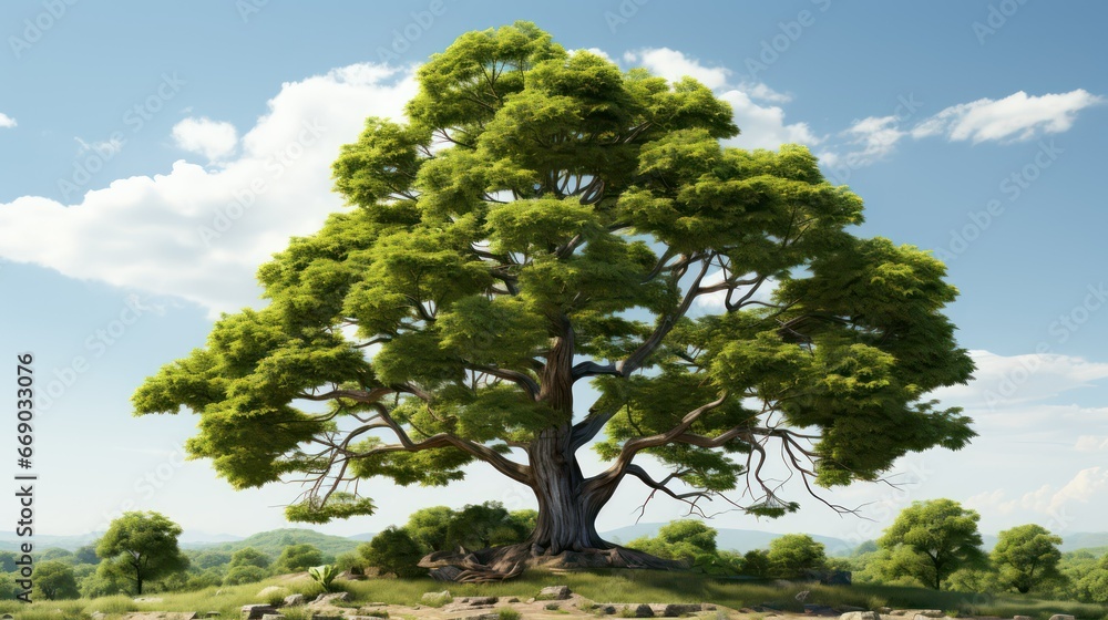 Fototapeta premium green tree in the park