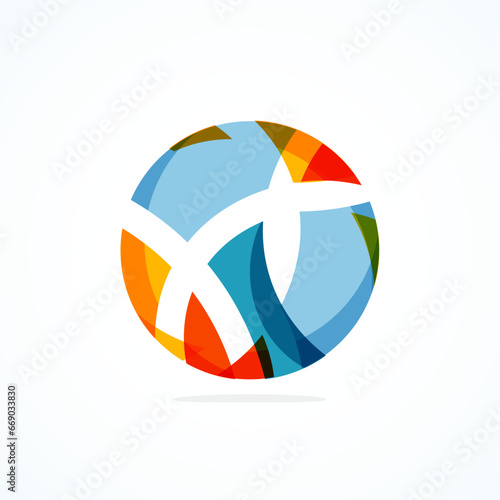 Free Download Abstract circle logo - minimalist emblem, timeless and universal shape of circle. Unique logo represent range of brands and concepts, encapsulating simplicity and creativity in single, iconic image - GFXLoad