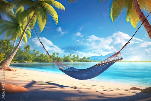 A Tropical Holiday Beach Banner: Showcasing Paradise in Stunning Digital Images