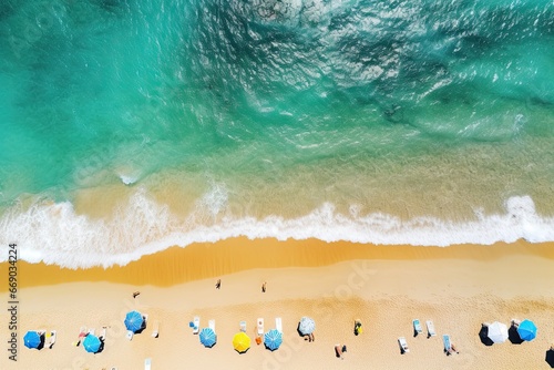 Aerial View of Beach: Ultimate Beach Summer Vacation Visual