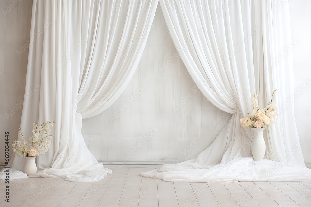 Smooth White Silk Cloth for Wedding Backdrop: Alabaster Aesthetics
