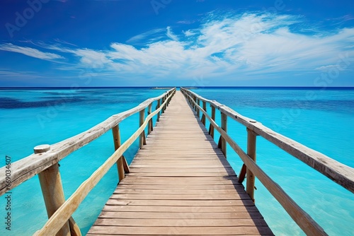 Beach Bridges: Stretching into the Calm Blue Sea - Capture the Serenity