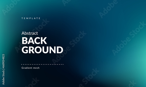 Abstract liquid background for landings, ad web banners, social media, covers website, headers posts. Gradient mesh. Fluid color blend. Blurred dark turquoise mix. Modern design template. Vector EPS