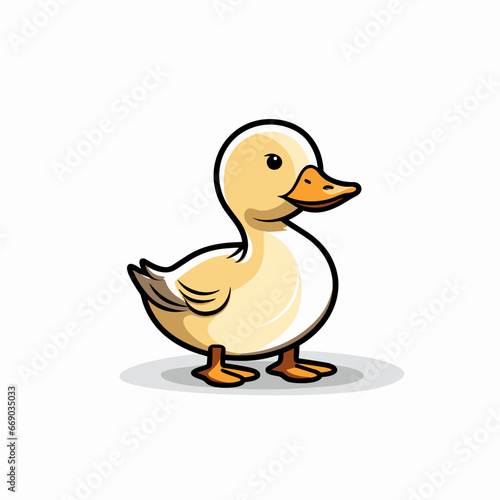 Duck hand-drawn illustration. Duck. Vector doodle style cartoon illustration