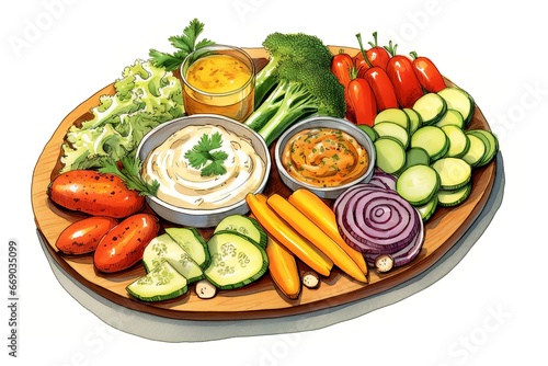 appetizing veggie platter 