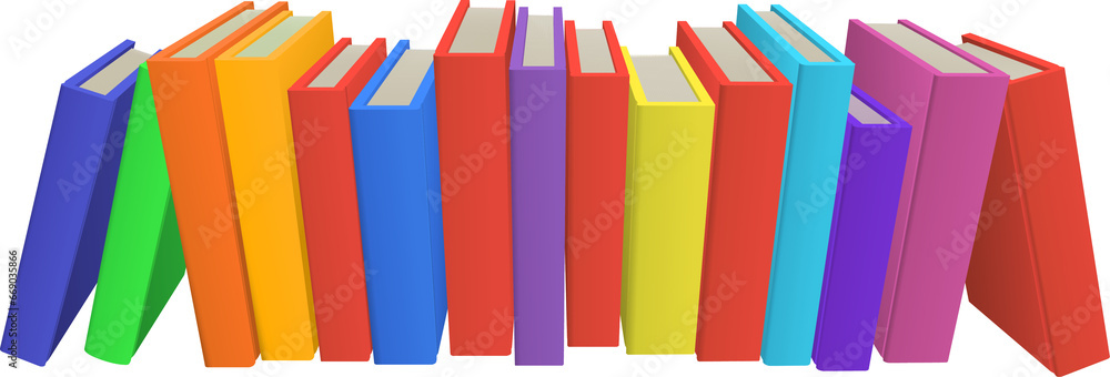 Row of Books Illustration Row of Books Illustration