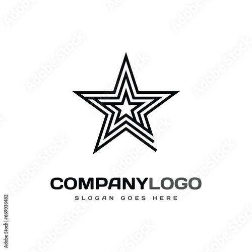 Geometric creative line logo for business company and corporate