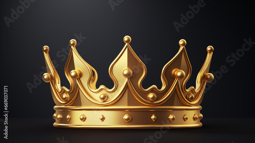 Gold crown Vector illustration.