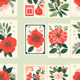 Nachtloses Muster, Pattern - Weihnachten, Briefmarken
