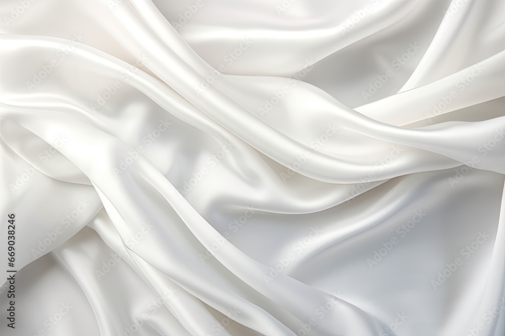 Wedding Background Design: Luxurious and Smooth Elegant White Silk