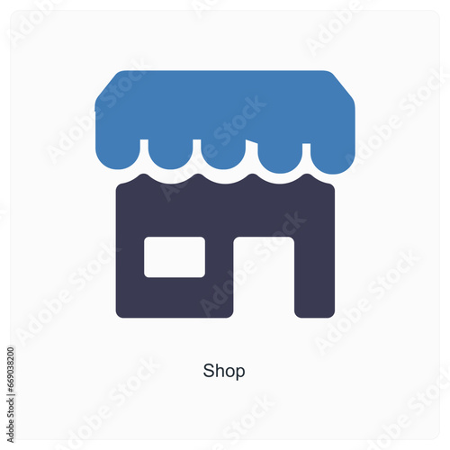 Shop and retail icon concept