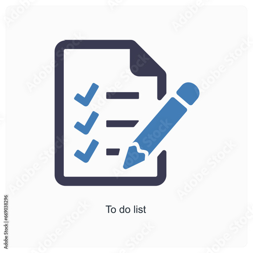 To Do List icon concept