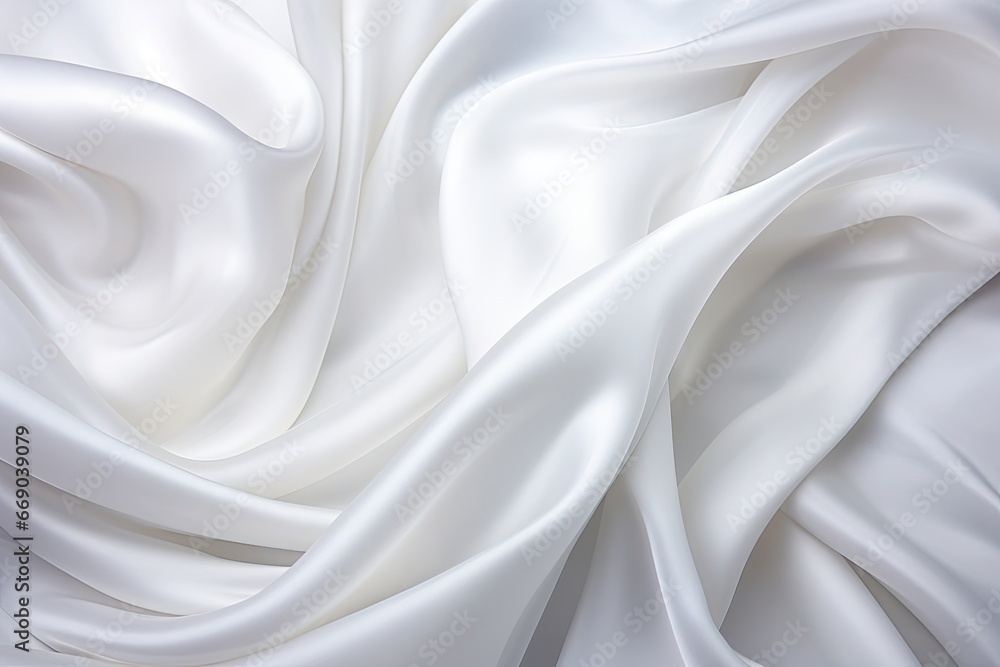 Obraz premium Opal Opulence: Close-up White Satin for Elegant Backgrounds - Stunning Images for Luxurious Aesthetics