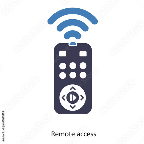 Remote access and signals icon concept