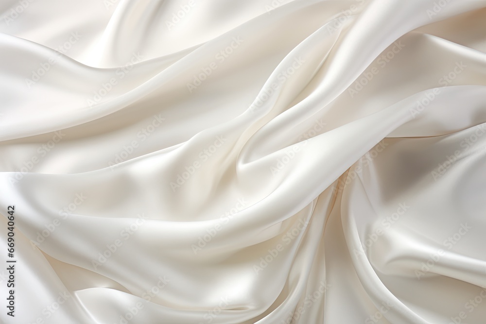 Silky Elegance: Smooth White Silk Cloth as Wedding Background - Stunning Visuals of Luxurious Silk Fabric for Dreamy Weddings