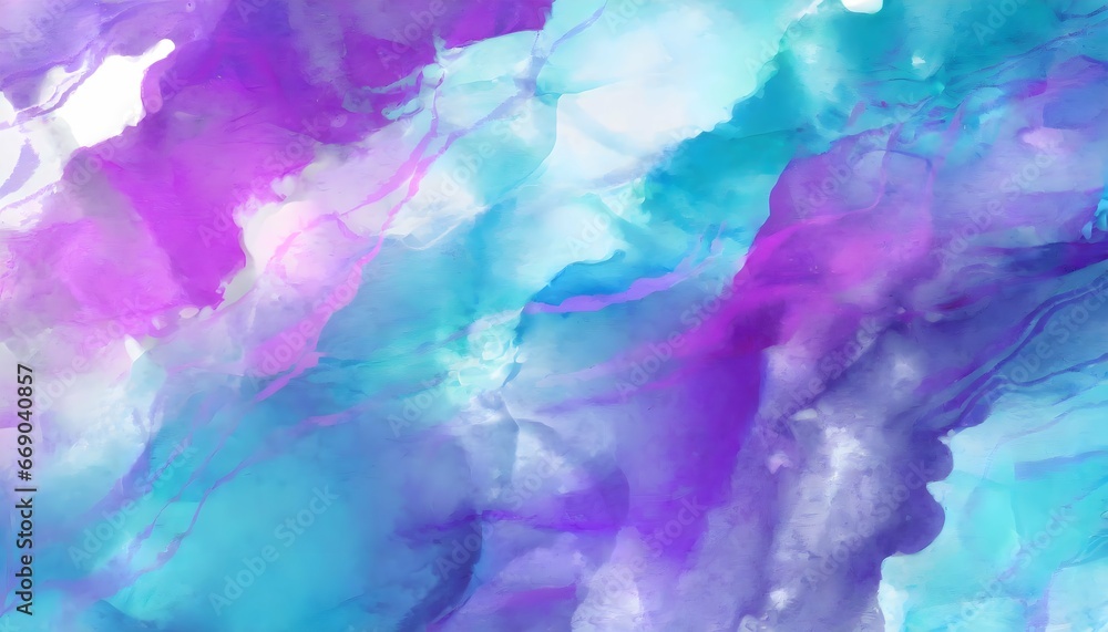 Abstract watercolor paint background by teal color blue and purple with golden liquid fluid texture for background, banner