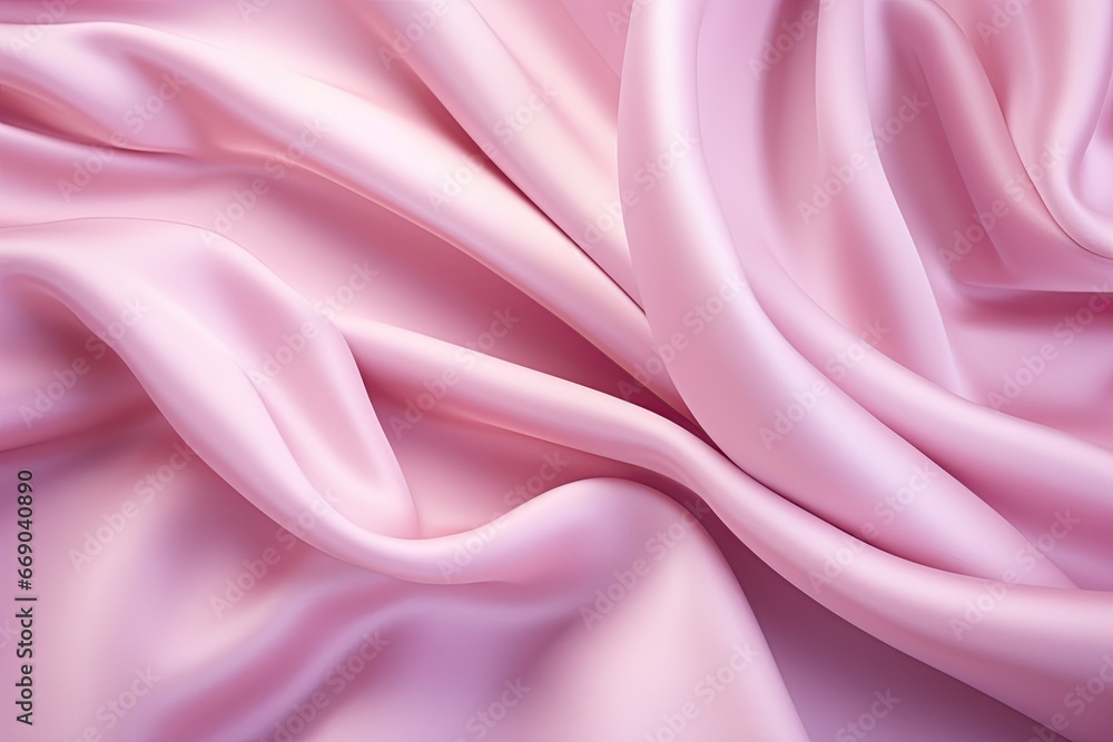 Fototapeta premium Valentine's Day Luxe: Smooth Pink Silk Texture Creates a Luxurious Background