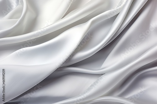 Panoramic White Gray Satin Texture: The Delicate Sheen as an Ideal Background