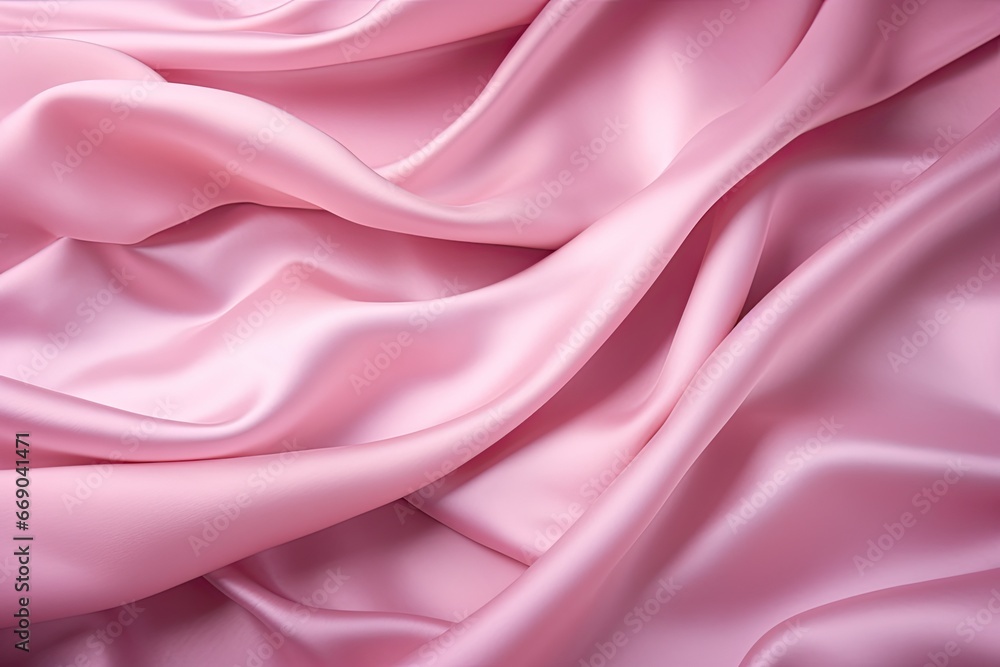 Fototapeta premium Valentine's Day Background: Opulent Pink Silk - Smooth and Elegant