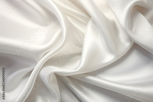 The Lustrous Sheen of White Satin Fabric: Creating an Elegant Background