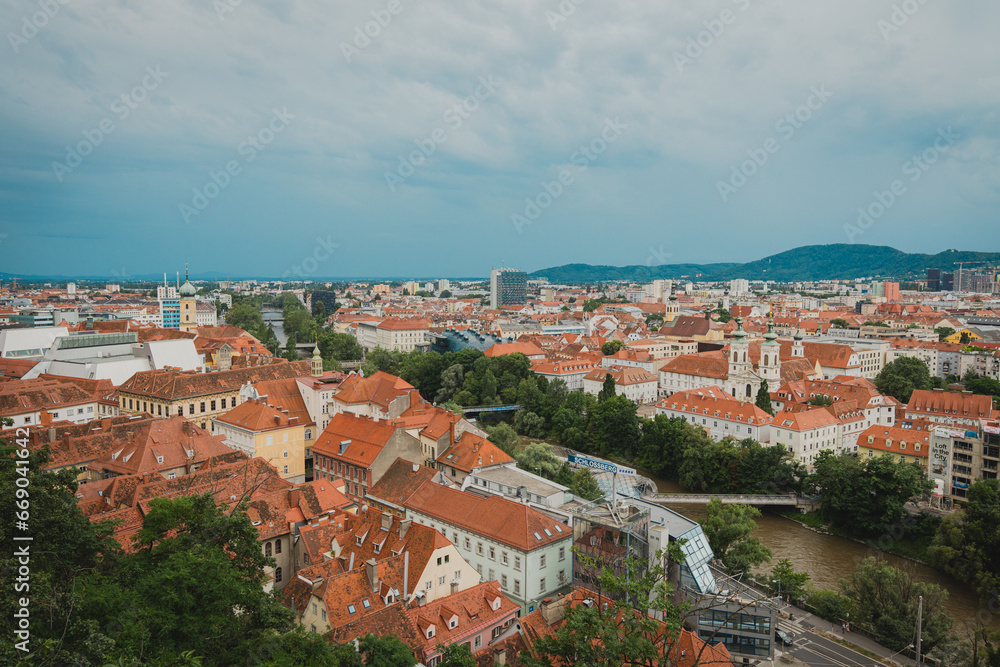view of the old town Graz