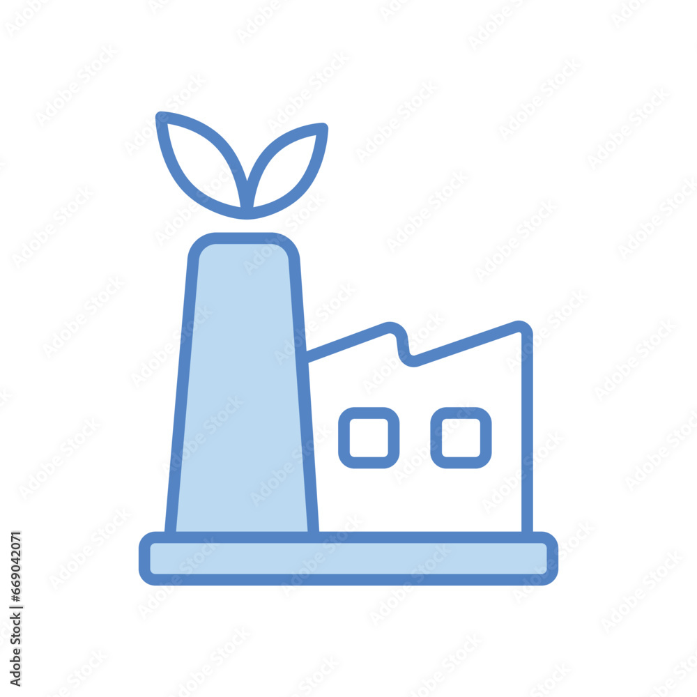 Eco Factory icon isolate white background vector stock illustration Eco Factory icon isolate white background vector stock illustration