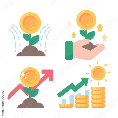 Tree growing on a pile of money Investment ideas to increase returns