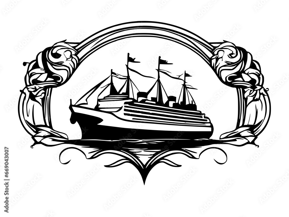 ship logo design illustration ship logo design illustration