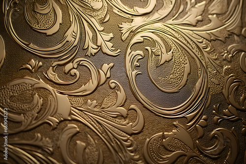 Embossed Brass Sheet Background