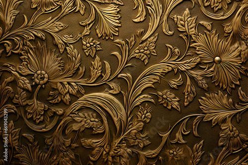 Embossed Brass Sheet Background 