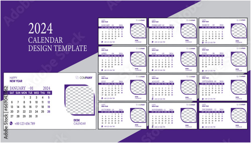 simple calendar design template.vector illustration.